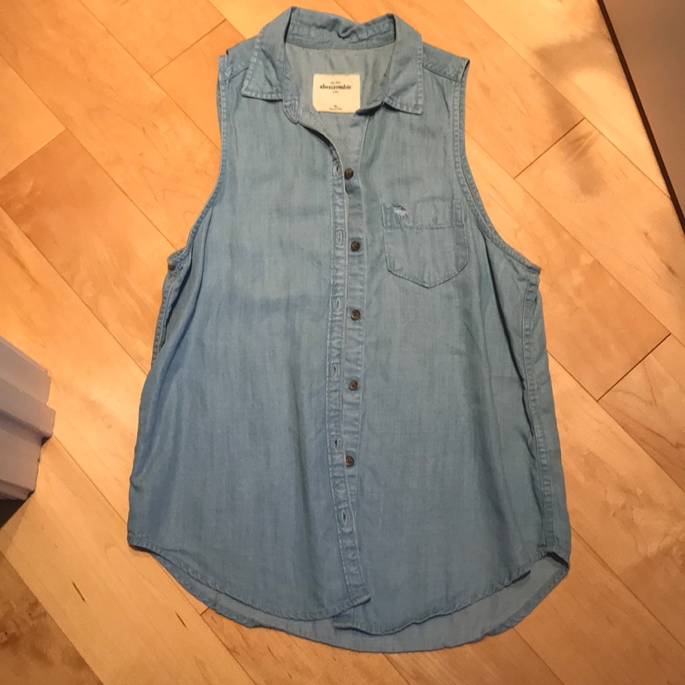 Abercrombie Kids Denim Button-Up Cut-Off